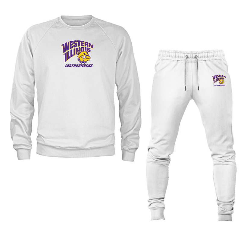 Men's Western Illinois Leathernecks Crewneck Sweatshirt Joggers Suit